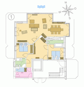 Grundriss Wohnung 1 Strandresidenz-Kühlungsborn Ost