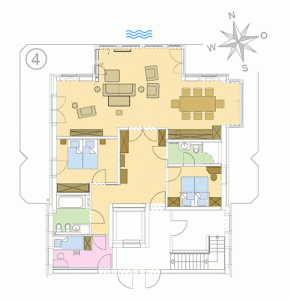 Grundriss Wohnung 4 Strandresidenz-Kühlungsborn Ost