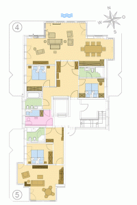 Grundriss Wohnung 4 & 5 Strandresidenz-Kühlungsborn Ost