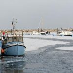 Fischerboote im Winter Bootshafen Kühlungsborn Ost