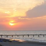 Sonnenuntergang über der Seebrücke Kühlungsborn Ost