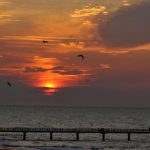 Sonnenuntergang über der Seebrücke Kühlungsborn Ost