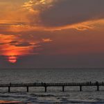 Sonnenuntergang über der Seebrücke Kühlungsborn Ost