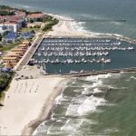 Luftansicht Strand und Bootshafen Kühlungsborn Ost