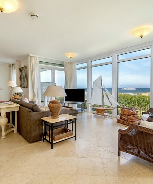 Wohnzimmer Wohnung 1, Strandresidenz Kühlungsborn