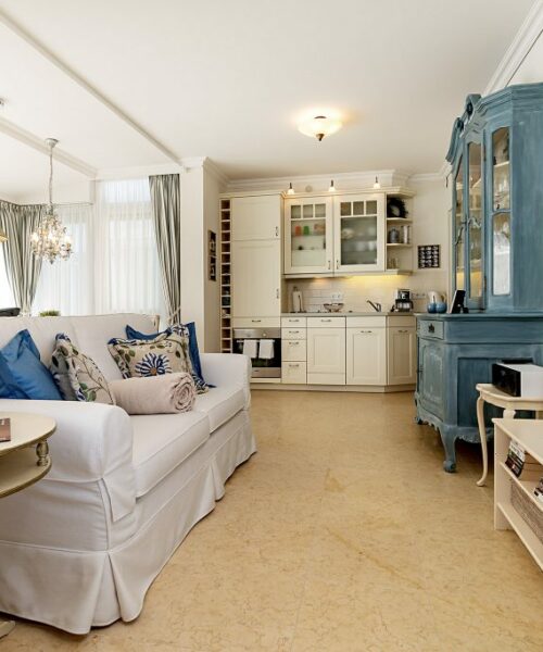 Wohnzimmer Wohung 6, Strandresidenz Kühlungsborn