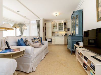 Wohnzimmer Wohung 6, Strandresidenz Kühlungsborn