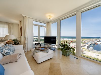 Wohnzimmer Wohnung 4, Strandresidenz Kühlungsborn