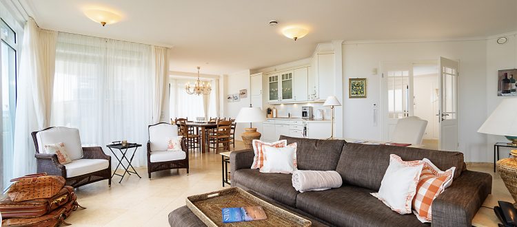 Wohnzimmer Wohnung 1, Strandresidenz Kühlungsborn