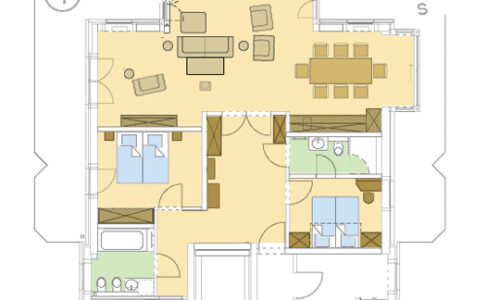 Grundriss Wohnung 4 Strandresidenz-Kühlungsborn Ost